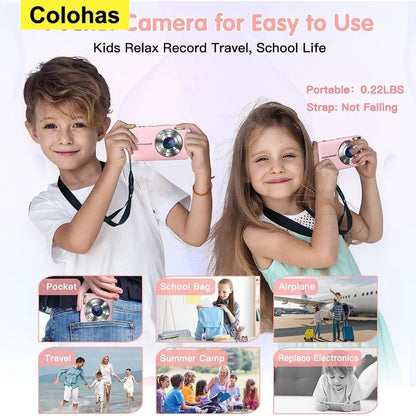 HD Digital Camera 44MP 1080P FHD Photography Camera Video Camcorder 16X Zoom Portable Vlogging Camera for Kids Adults Beginners