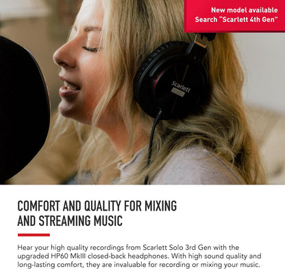 Scarlett Solo Studio 3Rd Gen Recording Bundle