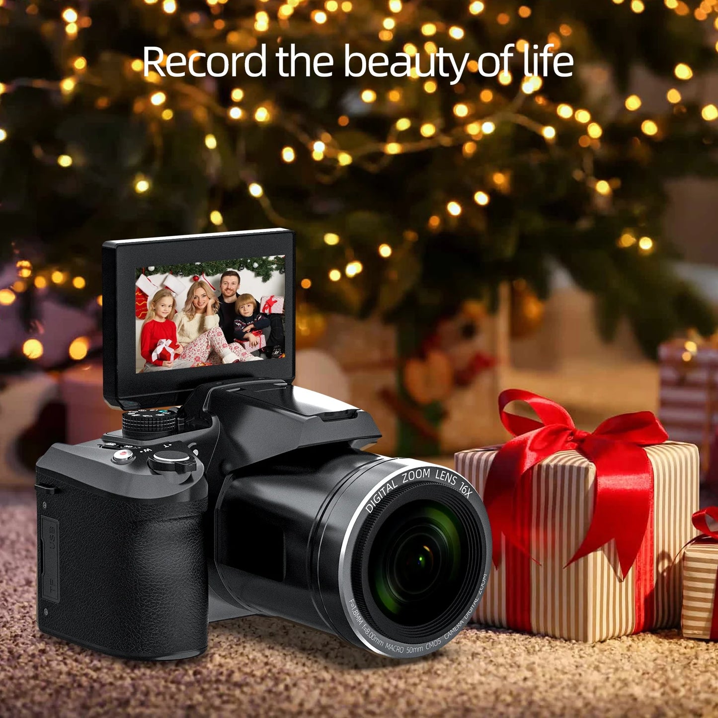 NBD Digital Camera for Photography,4K 64MP Video Camera Youtube Vlogging Camera with 16X Digital Zoom and 32GB SD Card