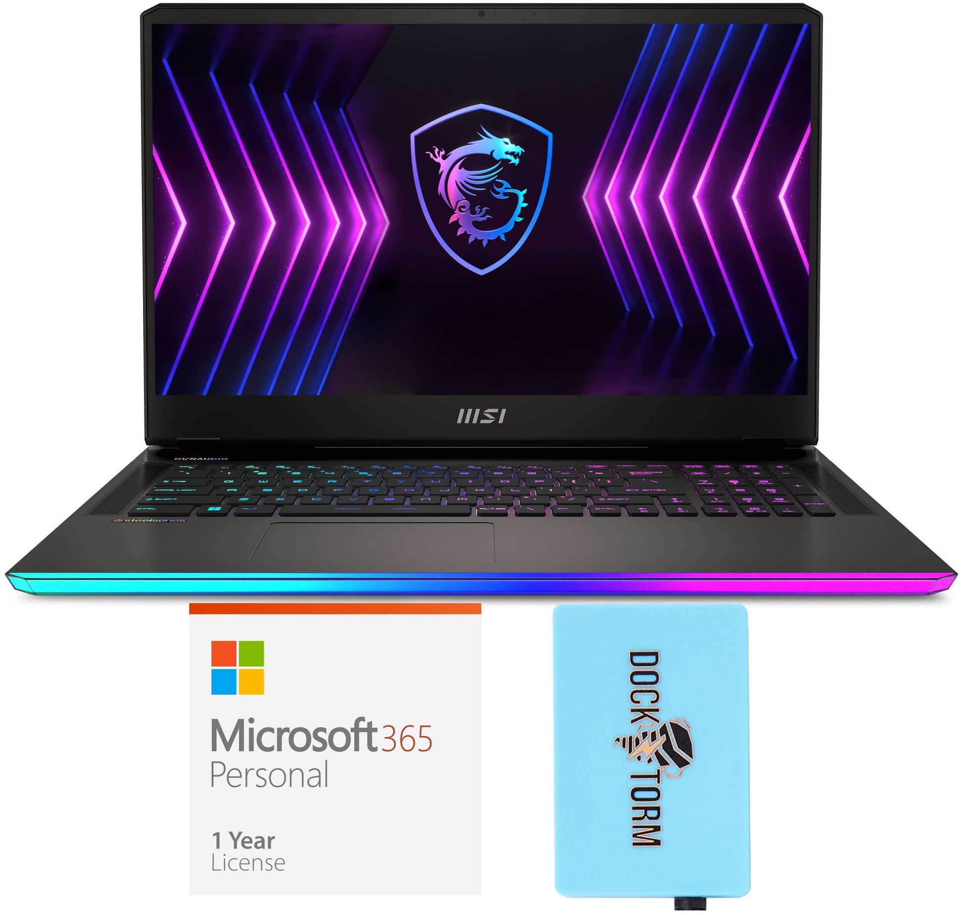 Raider GE77HX Gaming & Entertainment Laptop (Intel I7-12800Hx 16-Core, 17.3" 360Hz Full HD (1920X1080), Geforce RTX 3080 Ti, Win 11 Home) with Microsoft 365 Personal , Hub