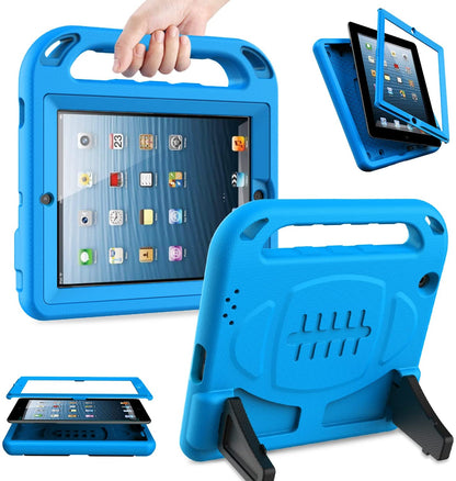 Ipad 2 3 4 Generation Kids Case（Old Model）- Built-In Screen Protector, Shockproof Handle Stand Kids Friendly Compatible with Ipad 2Nd 3Rd 4Th Generation (Blue)